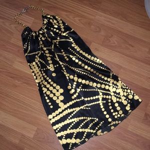 Backless silk like material dress